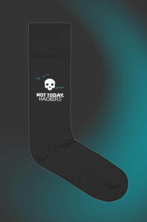 Crew Socks - 'NOT TODAY, HACKERS'